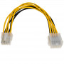 Akyga AK-CA-08 cable de extensión de alimentación EPS de 8 pines (4+4), 8 pines (hembra) a 8 pines (macho), 20 cm