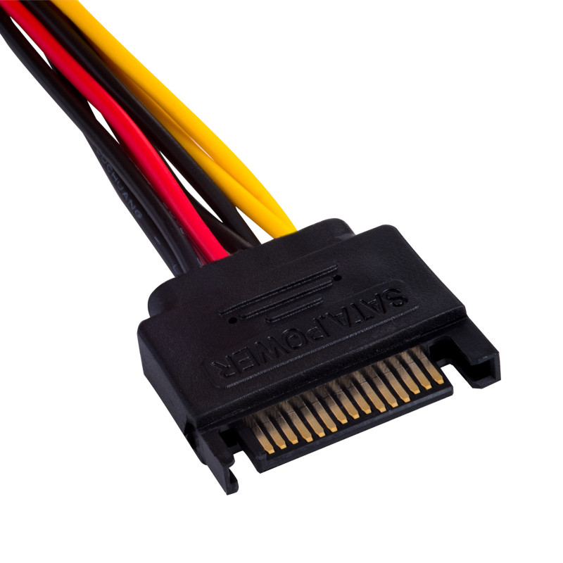 Akyga AK-CA-11 cable adaptador de alimentación SATA (macho) a Molex (hembra), 15 cm
