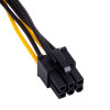 Akyga AK-CA-30 cable adaptador de alimentación SATA (macho) a PCIe 6 pines (hembra), 15 cm
