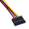 Akyga AK-CA-16 cable divisor de alimentación Molex (macho) a 2x SATA (hembra), 15 cm