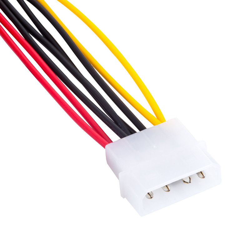 Akyga AK-CA-16 cable divisor de alimentación Molex (macho) a 2x SATA (hembra), 15 cm