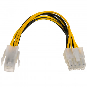 Akyga AK-CA-10 cable adaptador de alimentación ATX P4 4 pines (macho) a EPS 8 pines (hembra), 15 cm