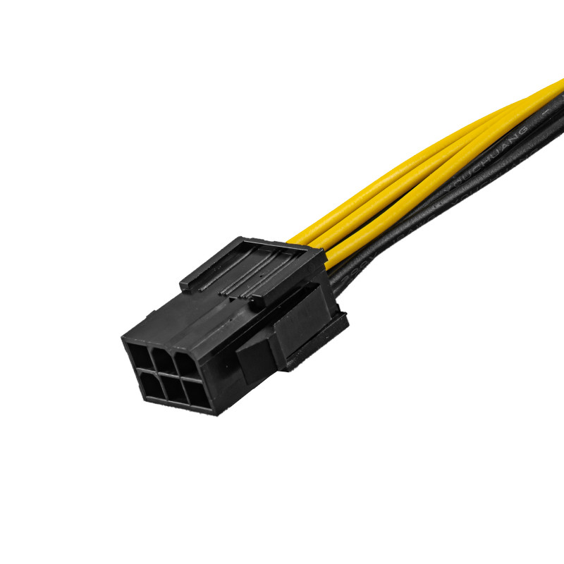 Akyga AK-CA-07 cable adaptador de alimentación PCIe 6 pines (macho) a PCIe 8 pines (6+2) (hembra), 20 cm