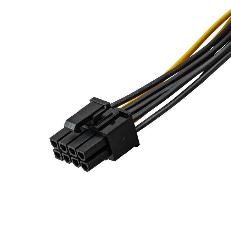 Akyga AK-CA-07 cable adaptador de alimentación PCIe 6 pines (macho) a PCIe 8 pines (6+2) (hembra), 20 cm