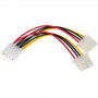 Akyga AK-CA-15 cable distribuidor de alimentación Molex (macho) a 2x Molex (hembra), 15 cm