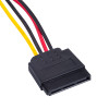Akyga AK-CA-31 cable distribuidor de alimentación SATA, SATA (conector macho) a 2x SATA (conector hembra), 2x 15 cm