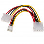 Akyga AK-CA-14 cable distribuidor de alimentación Molex (macho) a Molex (hembra) + Mini Molex (hembra), 15 cm