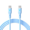 Akyga AK-USB-68 cable USB USB-C (macho) / USB-C (macho), USB 2.0, 60W, 1 m, azul, silicona