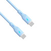 Akyga AK-USB-68 cable USB USB-C (macho) / USB-C (macho), USB 2.0, 60W, 1 m, azul, silicona