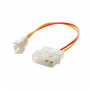 Akyga AK-CA-36 cable adaptador de ventilador Molex (conector macho) a 3 pines 5 V (conector macho), 15 cm