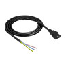 Akyga AK-OT-02A cable de alimentación IEC C13 a extremo abierto, CCA 3 x 0,5 mm², 1,5 m, negro