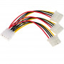 Akyga AK-CA-40 cable distribuidor de alimentación Molex, Molex (conector macho) a 3x Molex (conector hembra), 3x 15 cm