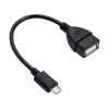 Akyga AK-AD-09 cable adaptador OTG Micro USB-B (macho) a USB-A (hembra), 15 cm, negro