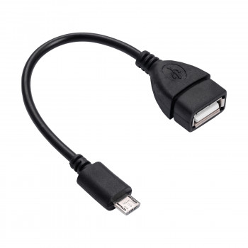 Akyga AK-AD-09 cable adaptador OTG Micro USB-B (macho) a USB-A (hembra), 15 cm, negro
