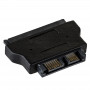 Akyga AK-CA-53 adaptador Slim-SATA (conector macho) a SATA 22 pines (conector hembra), negro