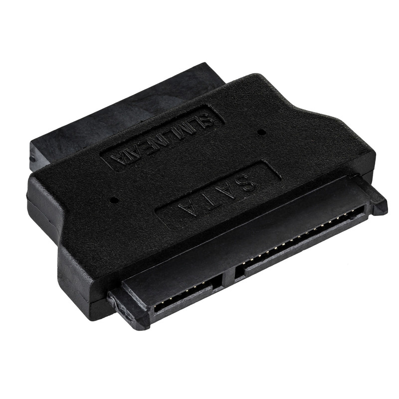 Akyga AK-CA-53 adaptador Slim-SATA (conector macho) a SATA 22 pines (conector hembra), negro