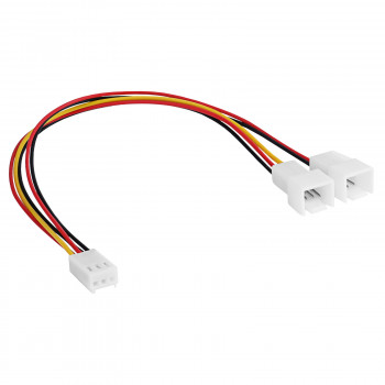 Akyga AK-CA-52 cable en Y para ventilador 3 pines (conector hembra) a 2x 3 pines (conector macho), 2x 15 cm