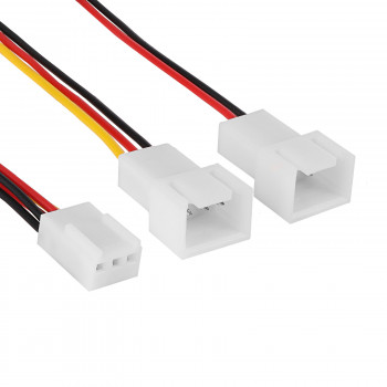 Akyga AK-CA-52 cable en Y para ventilador 3 pines (conector hembra) a 2x 3 pines (conector macho), 2x 15 cm