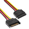 Akyga AK-CA-41 cable distribuidor de alimentación SATA, SATA (conector macho) a 3x SATA (conector hembra), 3x 15 cm