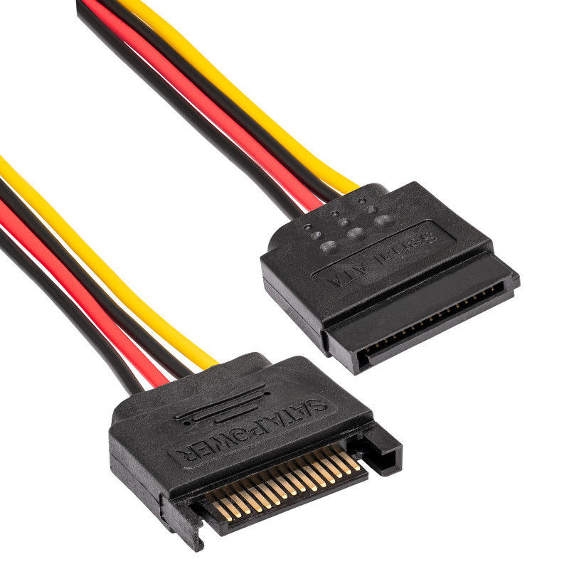 Akyga AK-CA-41 cable distribuidor de alimentación SATA, SATA (conector macho) a 3x SATA (conector hembra), 3x 15 cm