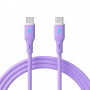 Akyga AK-USB-70 cable USB USB-C (macho) / USB-C (macho), USB 2.0, 60W, 1 m, lila, silicona