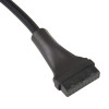 Akyga AK-CA-75 cable adaptador de header USB 2.0 interno de 9 pines (macho) a USB 3.0 de 19 pines (hembra), 20 cm, negro