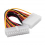 Akyga AK-CA-66 cable adaptador de alimentación ATX 20 pines (conector hembra) a 24 pines (20+4) (conector macho), 15 cm