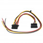 Akyga AK-SC-23 cable de servicio para fuente de alimentación de PC conector hembra Molex / conector hembra SATA, 40 / 15 cm