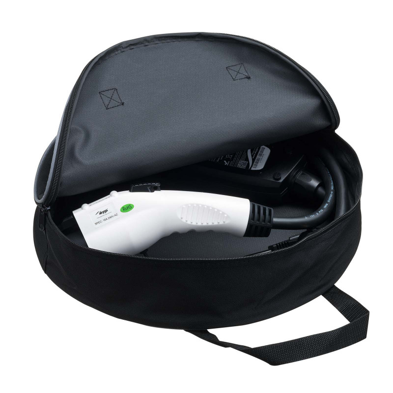 Akyga AK-AC-02 bolsa de almacenamiento para cable de carga de vehículo eléctrico, resistente al agua, negra