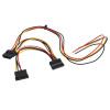 Akyga AK-SC-24 Cable de servicio para fuente de alimentación de PC conector hembra Molex / 2x conector hembra SATA, 40 / 15 / 15 cm