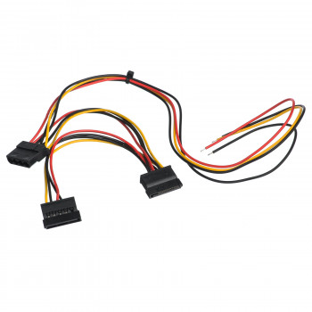 Akyga AK-SC-24 Cable de servicio para fuente de alimentación de PC conector hembra Molex / 2x conector hembra SATA, 40 / 15 / 15 cm