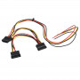 Akyga AK-SC-24 Cable de servicio para fuente de alimentación de PC conector hembra Molex / 2x conector hembra SATA, 40 / 15 / 15 cm