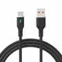 Akyga AK-USB-62 Cable USB USB-A (m) / USB-C (m), USB 2.0, 18W, 1 m, negro, silicona