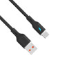 Akyga AK-USB-62 Cable USB USB-A (m) / USB-C (m), USB 2.0, 18W, 1 m, negro, silicona