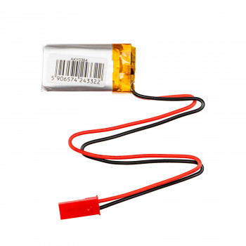Akyga AKY0384 Batería Li-Po LP601730 3,7 V 250 mAh con PCM, conector JST 2,54 mm 2 pines, cable 150 mm