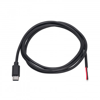Akyga AK-SC-38 Cable de servicio conector USB-C y extremo abierto, 10 W (5 V / 2 A), 1 m, negro