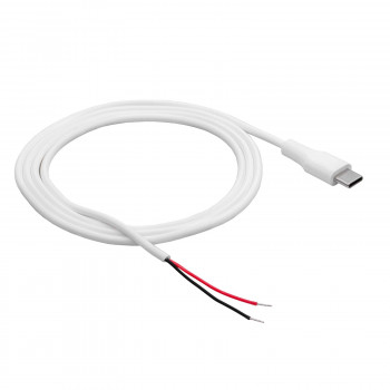 Akyga AK-SC-40 Cable de servicio conector USB-C y extremo abierto, 60 W (20 V / 3 A), 1 m, blanco