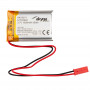 Akyga AKY0571 Batería Li-Po LP803040 3,7 V 1000 mAh con PCM, conector JST 2,54 mm 2 pines, cable 150 mm