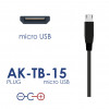Fuente de alimentación universal Akyga AK-TB-15 5,0V / 3,0A 15W Micro-USB B 1,0m