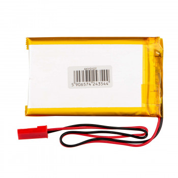 Akyga AKY0107 Batería Li-Po LP503759 3,7 V 1350 mAh con PCM, conector JST 2,54 mm 2 pines, cable 150 mm