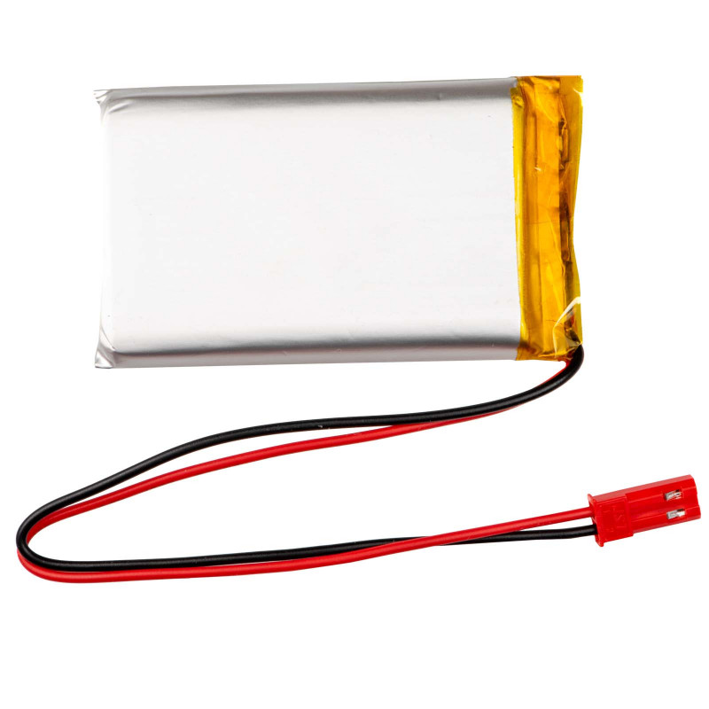 Akyga AKY0653 LP103740 batería Li-Po 3,7 V 1580 mAh con PCM, conector macho JST 2,54 mm 2 pines, cable de 150 mm