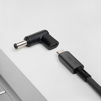 Akyga AK-ND-C02 adaptador de carga USB-C a DC 5,5 x 2,1 mm para portátiles, 18,5-20 V, 100 W