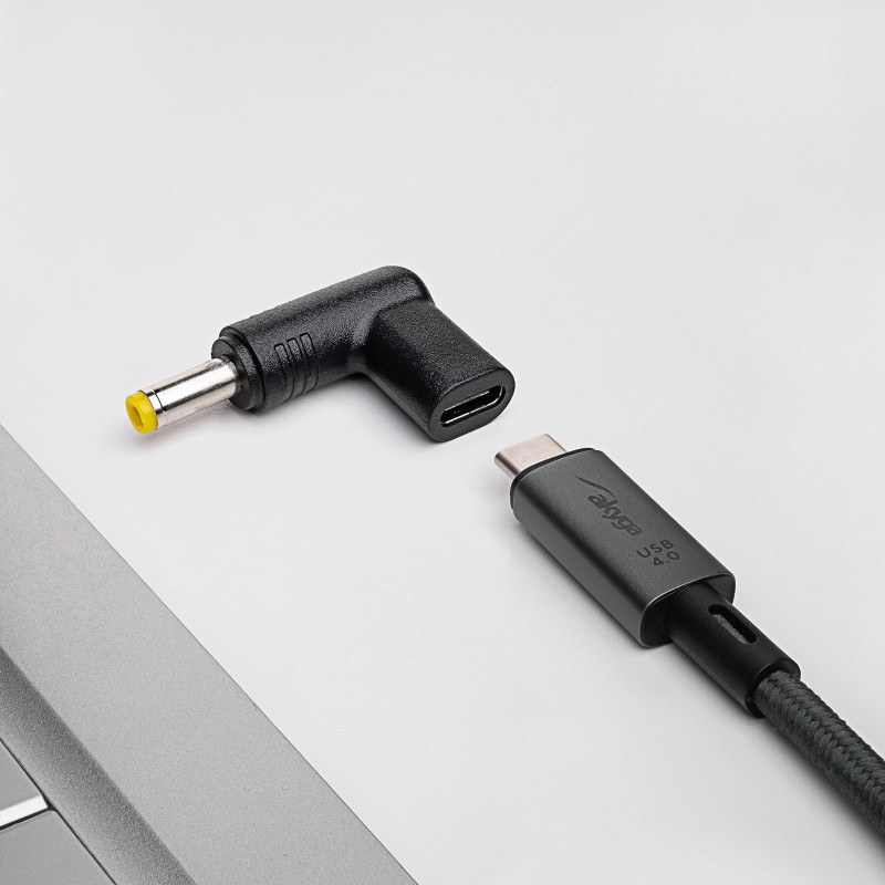 Akyga AK-ND-C03 adaptador de carga USB-C a DC 4,8 x 1,7 mm para portátiles, 18,5-20 V, 100 W