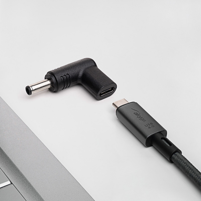Akyga AK-ND-C10 adaptador de carga USB-C a DC 4,5 x 3,0 mm + pin para portátiles, 18,5-20 V, 100 W, para Dell