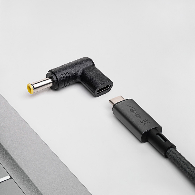 Akyga AK-ND-C16 adaptador de carga USB-C a DC 5,5 x 3,0 mm + pin para portátiles, 18,5-20 V, 100 W