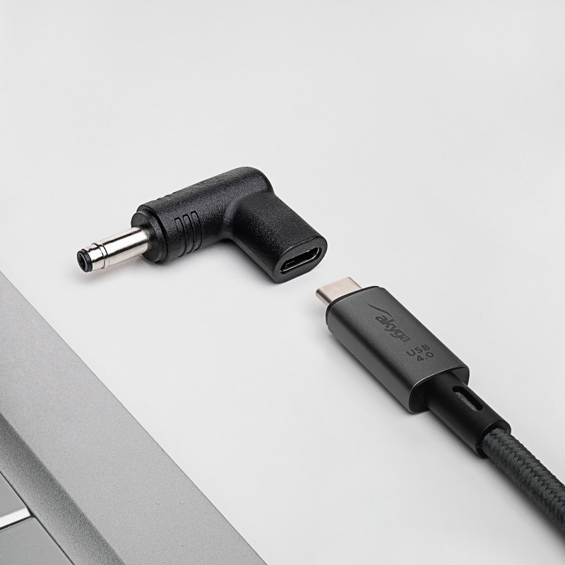Akyga AK-ND-C17 adaptador de carga USB-C a DC 4,8 x 1,7 mm para portátiles, 18,5-20 V, 100 W