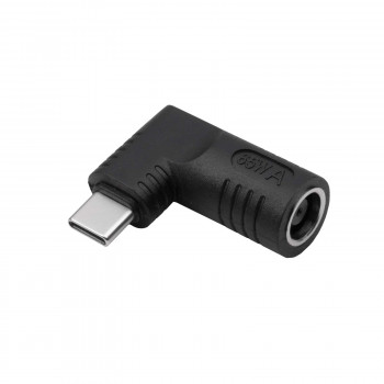 Akyga AK-ND-D01 adaptador DC 7,9 x 5,5 mm + pin a USB-C PD para fuentes de alimentación de portátil, 65 W
