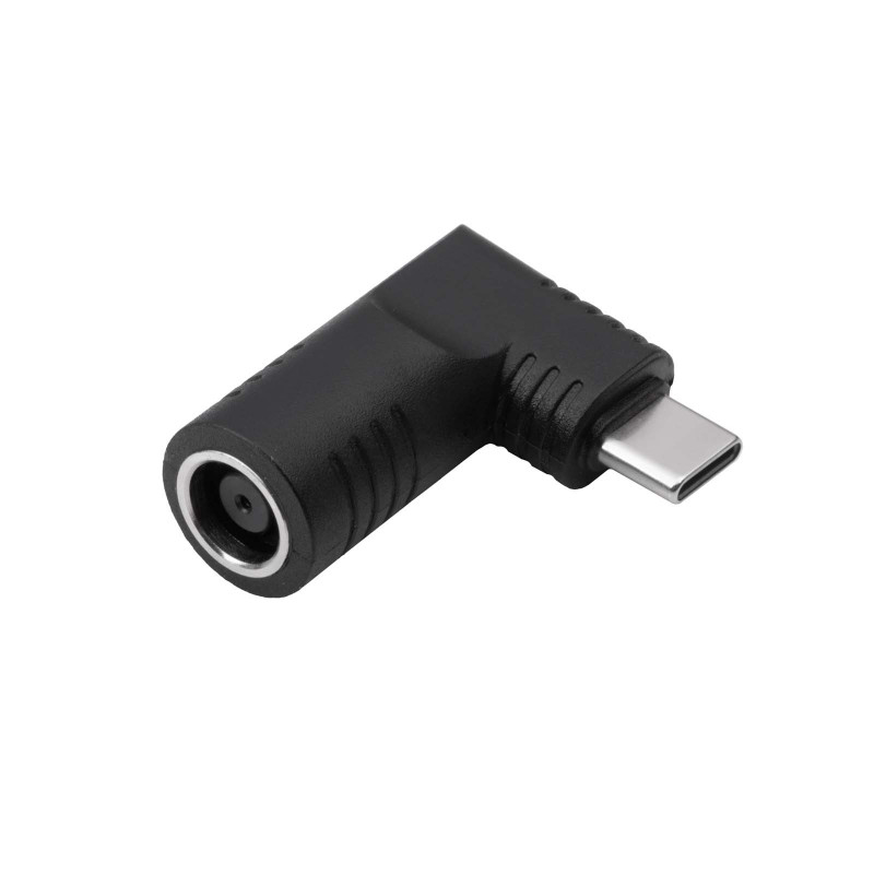 Akyga AK-ND-D01 adaptador DC 7,9 x 5,5 mm + pin a USB-C PD para fuentes de alimentación de portátil, 65 W