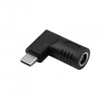 Akyga AK-ND-D04 adaptador DC 6,5 x 4,4 mm + pin a USB-C PD para fuentes de alimentación de portátil, 65 W