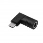 Akyga AK-ND-D04 adaptador DC 6,5 x 4,4 mm + pin a USB-C PD para fuentes de alimentación de portátil, 65 W